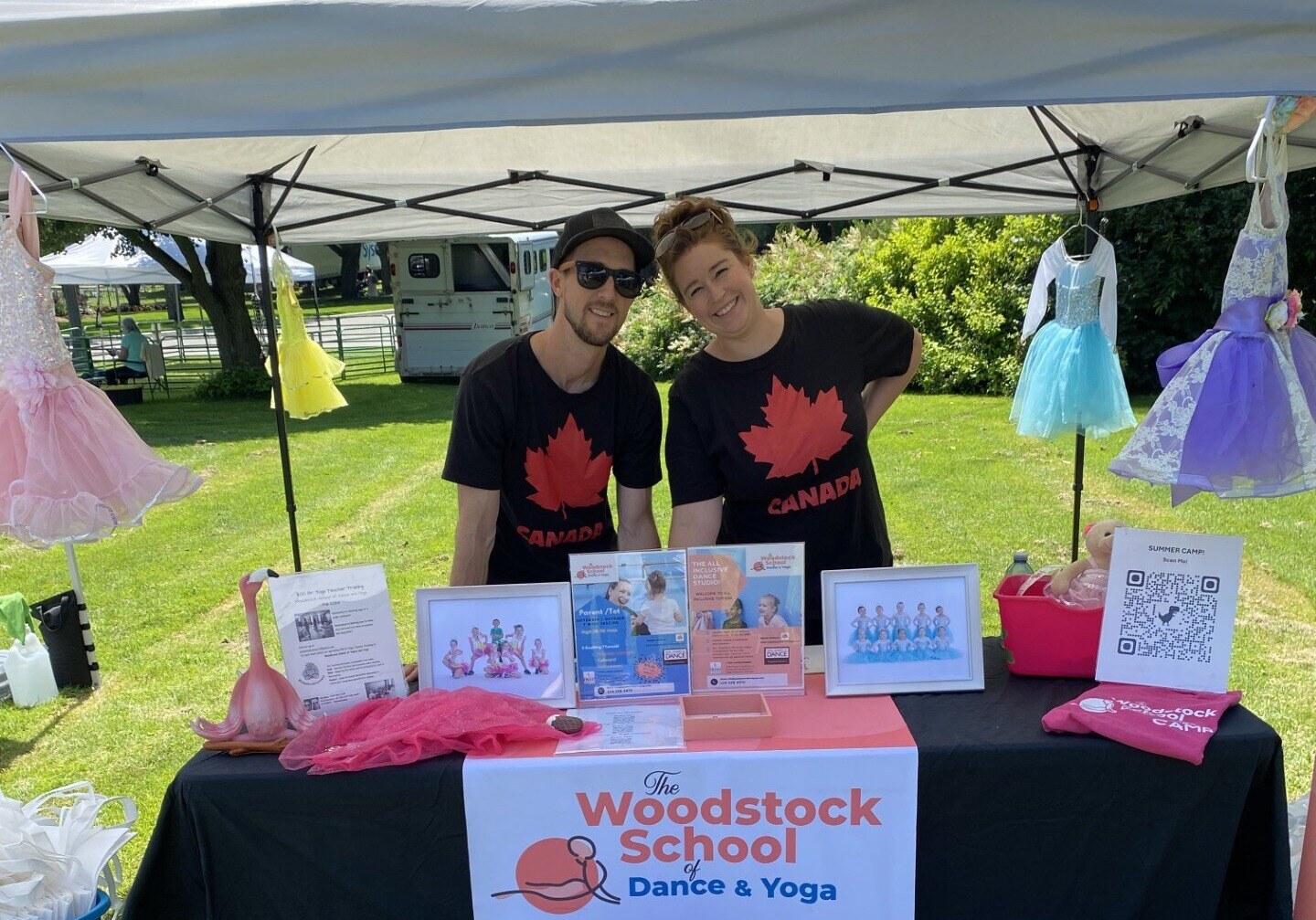 Allison Drost Woodstock Dance and Yoga - Canada Day booth