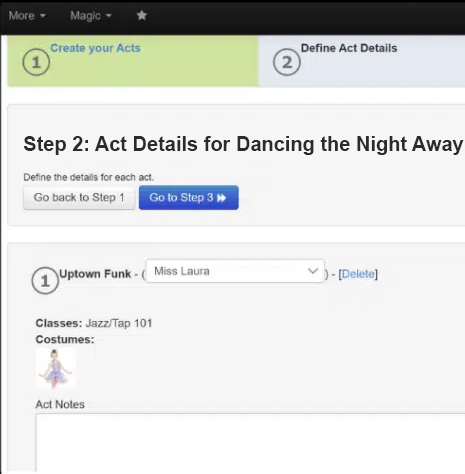 dance recital ticketing_act details computer screen-1