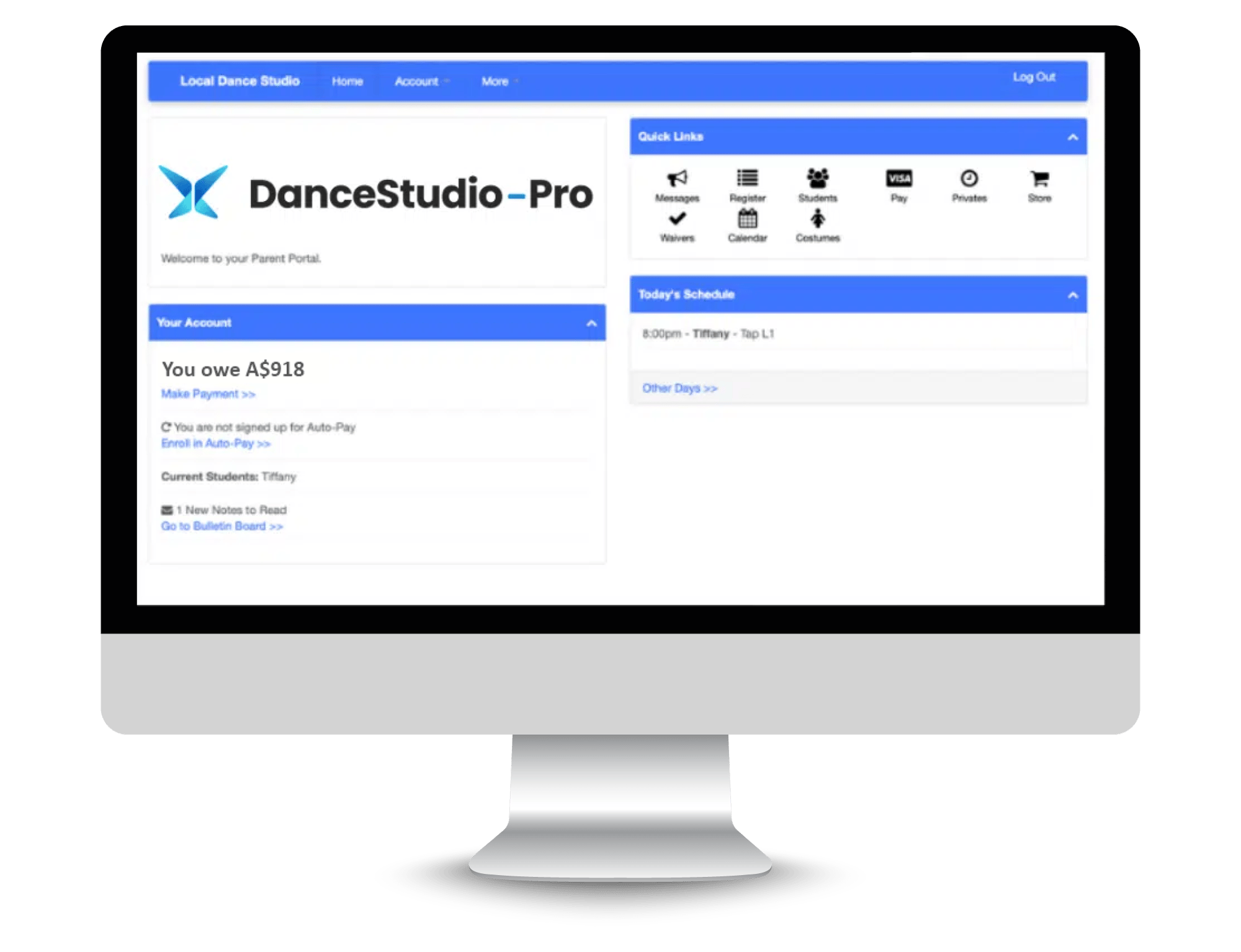With DanceStudio-Pro’s software, your Australian dance studio can effortlessly manage students and their dance families. 