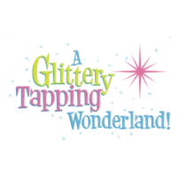 a glittery tapping wonderland logo